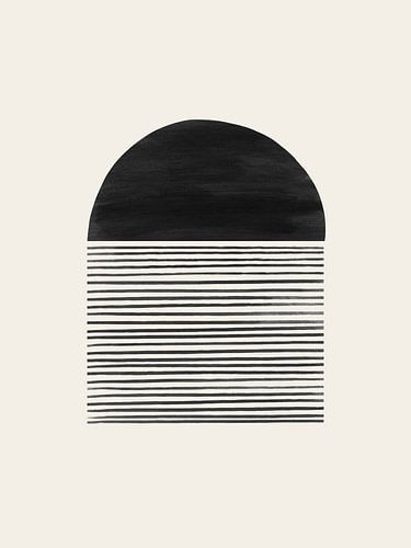 Mid Century Sunrise | Black