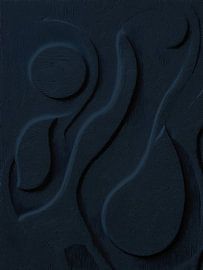 Minimalistische Reliëf Kunst in Shadow Blue (Ton-sur-Ton) van STUDIO ARTSY