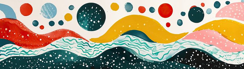 Abstraktes Farbspiel | Chroma Ripples von Kunst Laune