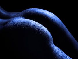erotic female nude in blue