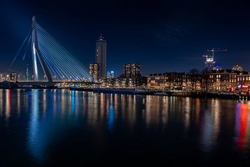 Erasmus bridge by night 2 by Jack's Eye