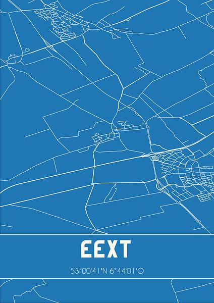 Blueprint | Map | Eext (Drenthe) by Prints of Place