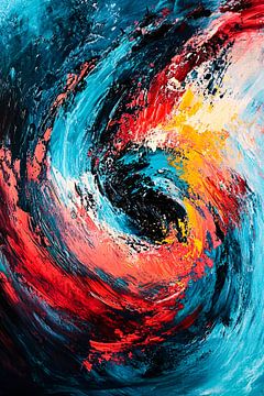 Dynamische abstracte kleurenexplosie