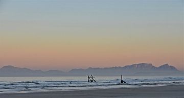 Sunrise over False Bay in Strand by Werner Lehmann