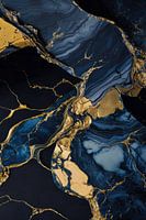 Marble gold blue black 1