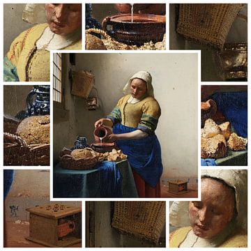 The Milkmaid - collage by Digital Art Studio