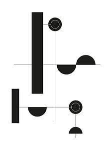Zwart-wit Geometrische Print