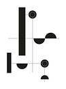 Zwart-wit Geometrische Print van MDRN HOME thumbnail