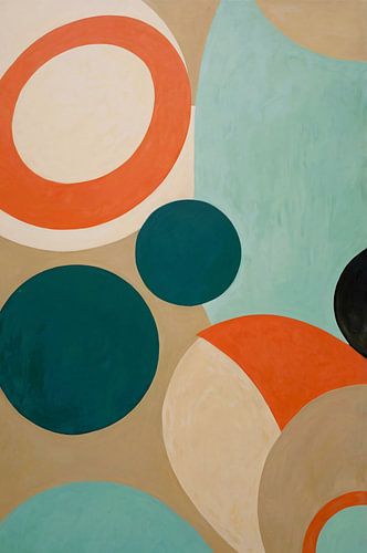 Abstract geometrisch ontwerp met kleurrijke cirkels