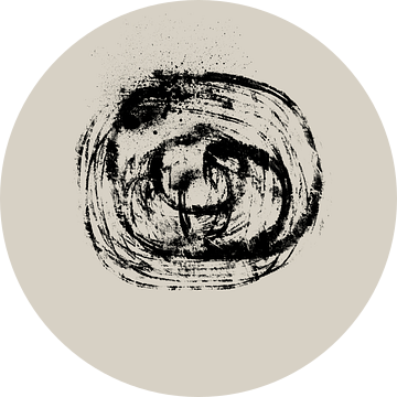 Modern abstract kunstwerk met organische ronde vorm