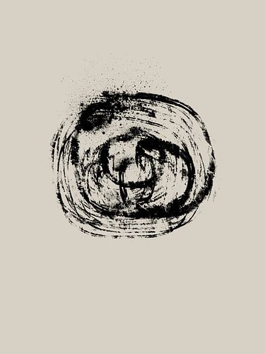 Modernes abstraktes Kunstwerk mit organischer runder Form