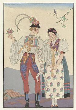 George Barbier – Le Coq du Village (1921) von Peter Balan