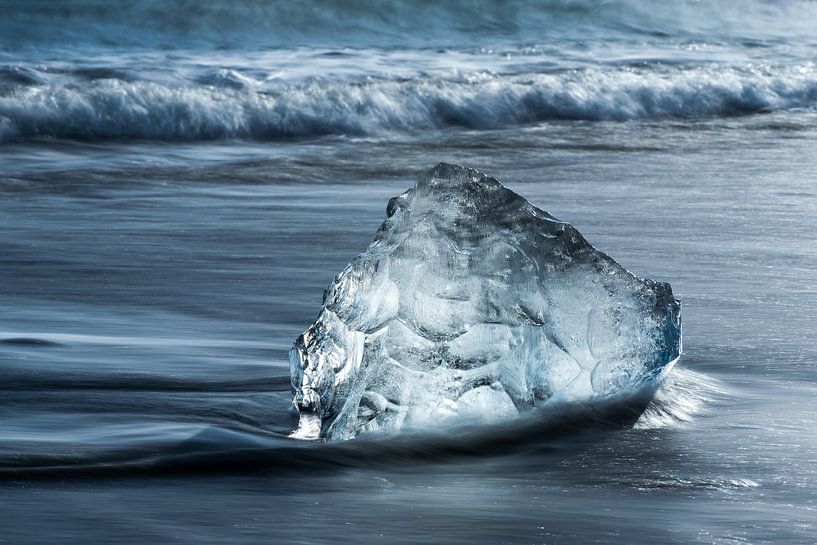 Strand Diamant bij Jokulsarlon van Gerry van Roosmalen