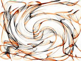 Abstrakt in Rot und Schwarz