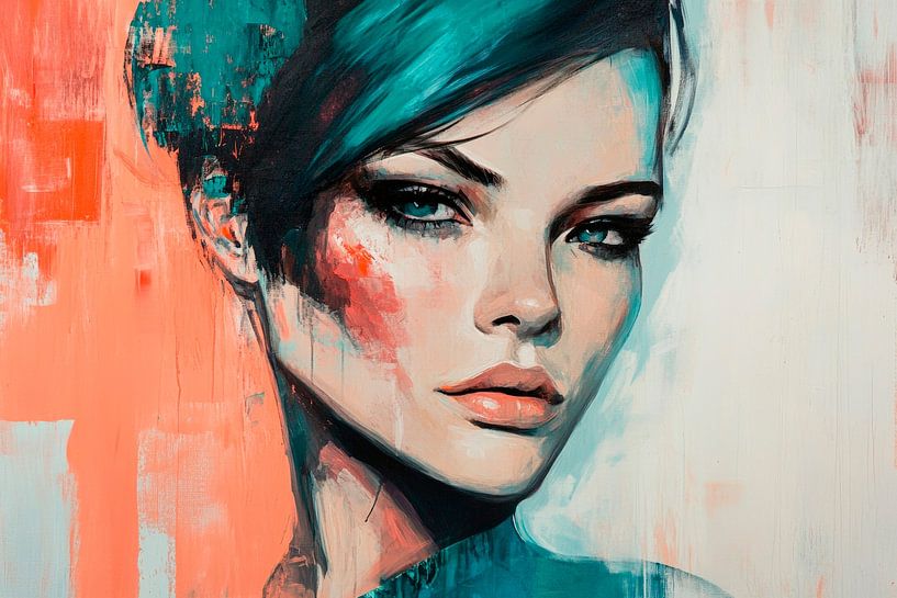 Colourful face - a work of art of the soul by Poster Art Shop