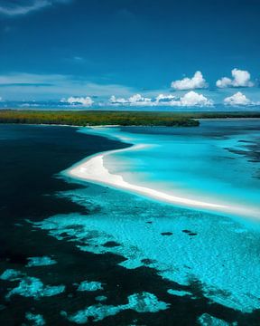 Vue sur la plage sur Ricko Van Houten