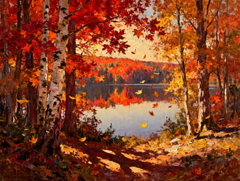 Goldener Oktober am Waldsee