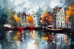 Ingetogen beeld Amsterdam sur Tableaux ARTEO