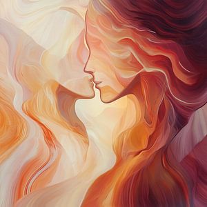 Kiss in shapes colourful