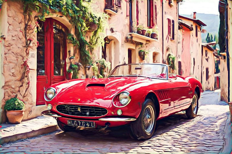 Ferrari 250 cabrio - rosso van DeVerviersBelgium