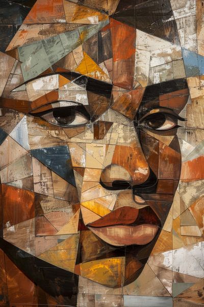 Cubist portrait of a woman by Poster Art Shop
