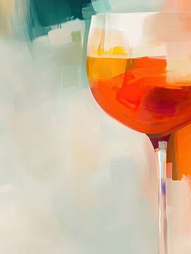 Golden Pause with a Glass of Wine by Mosaic Dialogue