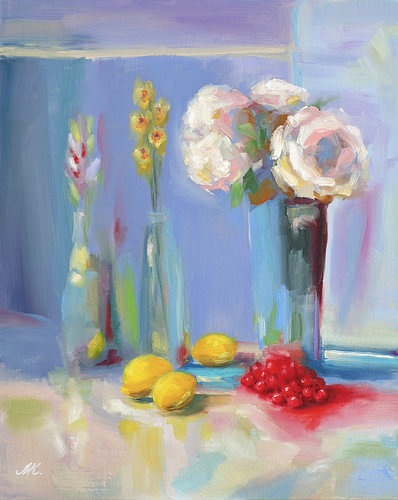 Soft Morning Reflections - Still Life Oil Painting