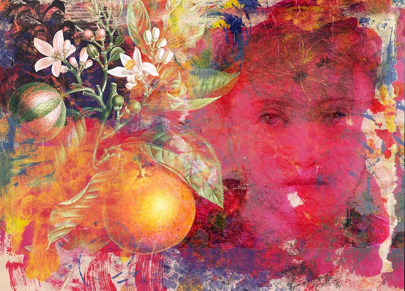 The girl with the orange tree branch by christine b-b müller