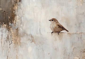 Modern Abstract met Vogel van Kunst Kriebels