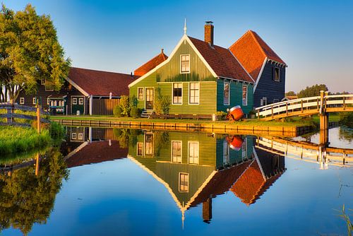 Zaans house by golden light
