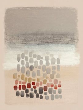 Hushed Horizon, minimalist abstract by Japandi Art Studio