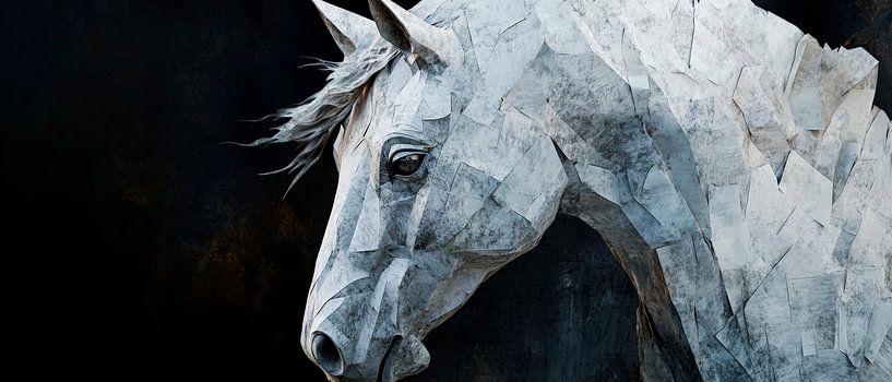 Edelweiss of silence - paper horse by Poster Art Shop