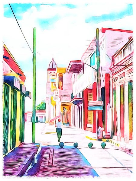 Onderweg in Cuba, motief 1 van zam art