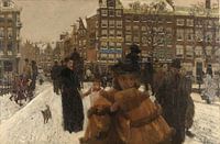 Amsterdam Schilderij, De Singelbrug bij de Paleisstraat in Amsterdam