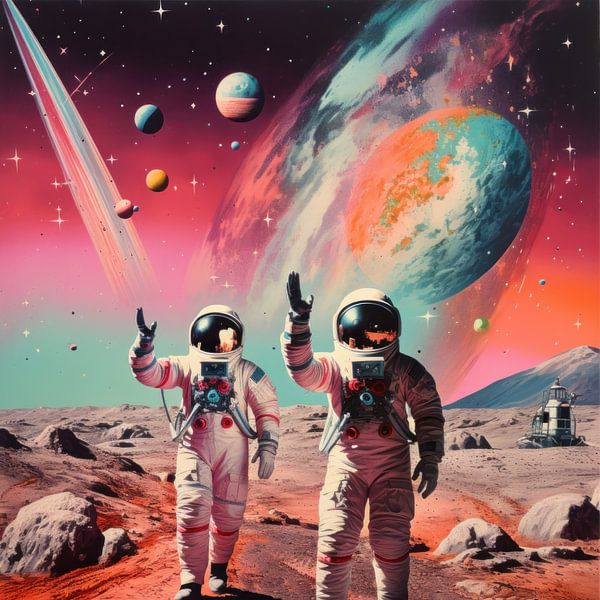 Grüßende Astronauten von ARTemberaubend