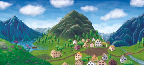 Idyllic mountain village