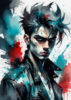 abstract potrait  water color