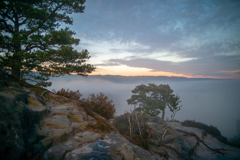 Sunrise on the Gamrig - Saxon Switzerland (Elbe Sandstone Mountains) by t.ART