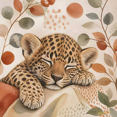 Boho Botanical Nursery Collection - Baby Leopard