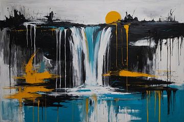 Waterval Jean-Michel Basquiat van De Muurdecoratie