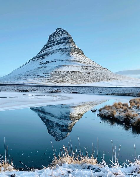 Berg im Wasserspiegel von fernlichtsicht