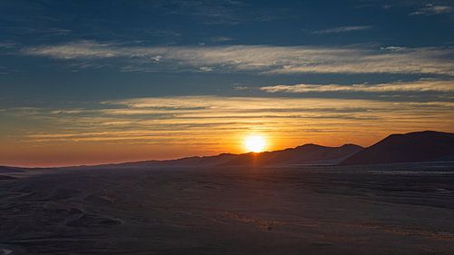 Ondergaande zon in Sossusvlei