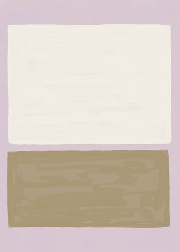 Color Block #4 | White, Brown van Bohomadic Studio