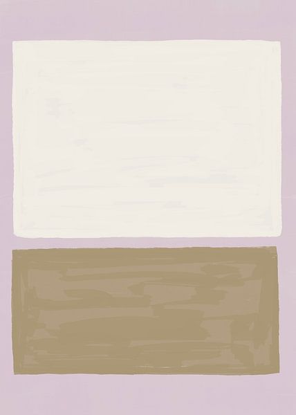 Colour Block #4 | White, Brown by Bohomadic Studio