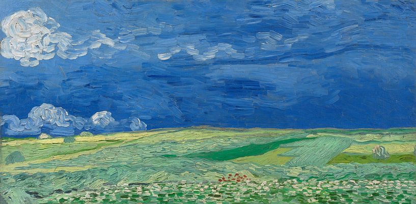 Weizenfeld unter Gewitterwolken, Vincent van Gogh von Meisterhafte Meister