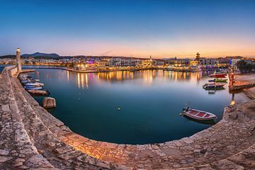 Haven van Rethymnon op Kreta, Griekenland. van Voss fotografie