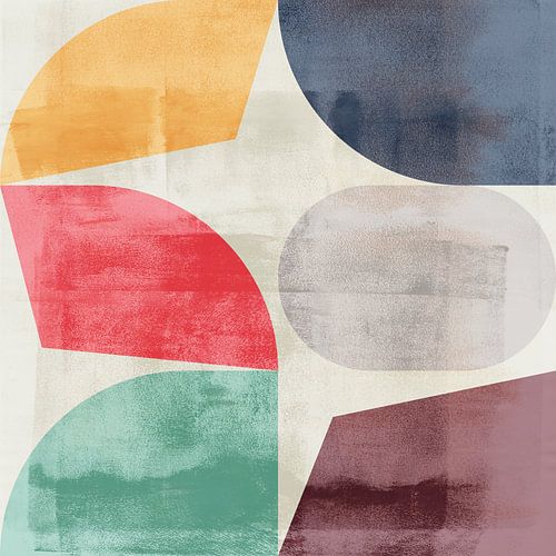 Kleurrijke geometrische abstracte vormen I.