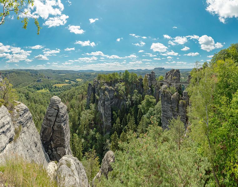 Basteibrücke, National Park Saxon Switzerland, Lohmen, Saxony, Germany, by Rene van der Meer