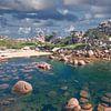 Kustlandschap aan de Côte de Granit Rose, Bretagne van Peter Eckert