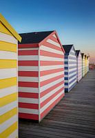 Strandhäuschen am Pier von Hastings England